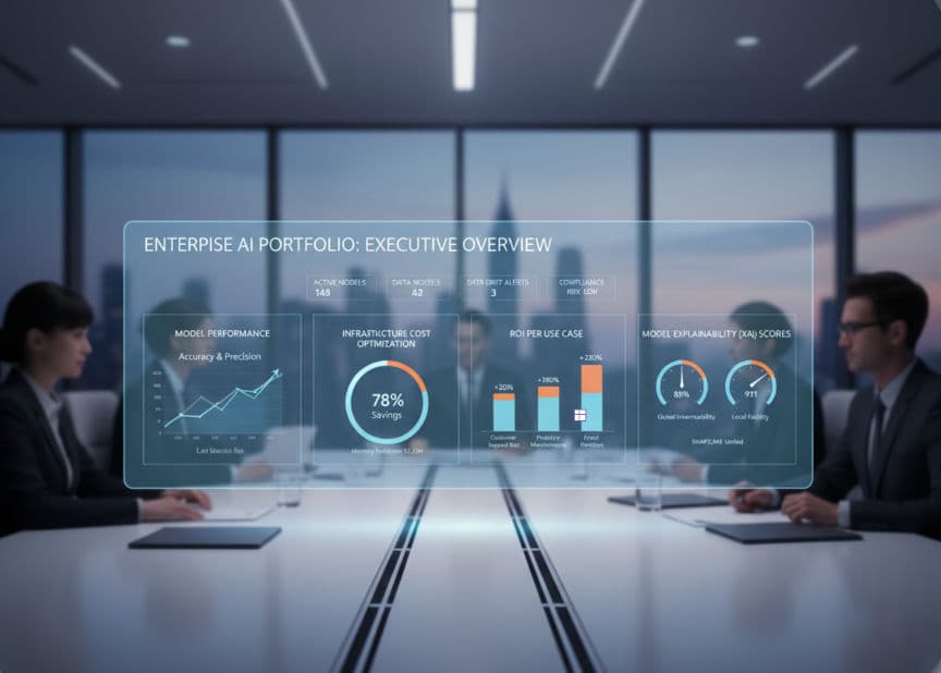 Board-ready enterprise AI adoption roadmaps, Gen AI product strategy, and risk-mitigated execution.